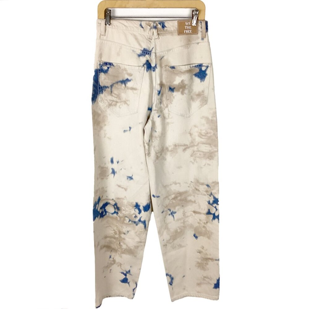 We the Free Baykan Denim Slim Straight Boyfriend Tie Dyed Denim Jeans - Picture 4 of 11